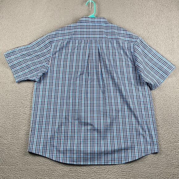 Duluth Trading Wrinkle Free Button Shirt Men's 2XL Blue Plaid Magnaready - Picture 11 of 11